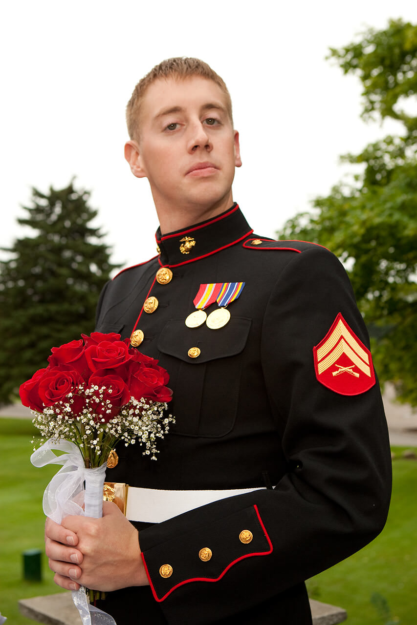 A marines wedding day