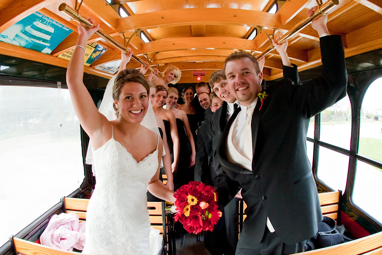Wedding Group on the Mackinac Island Carriage Tour